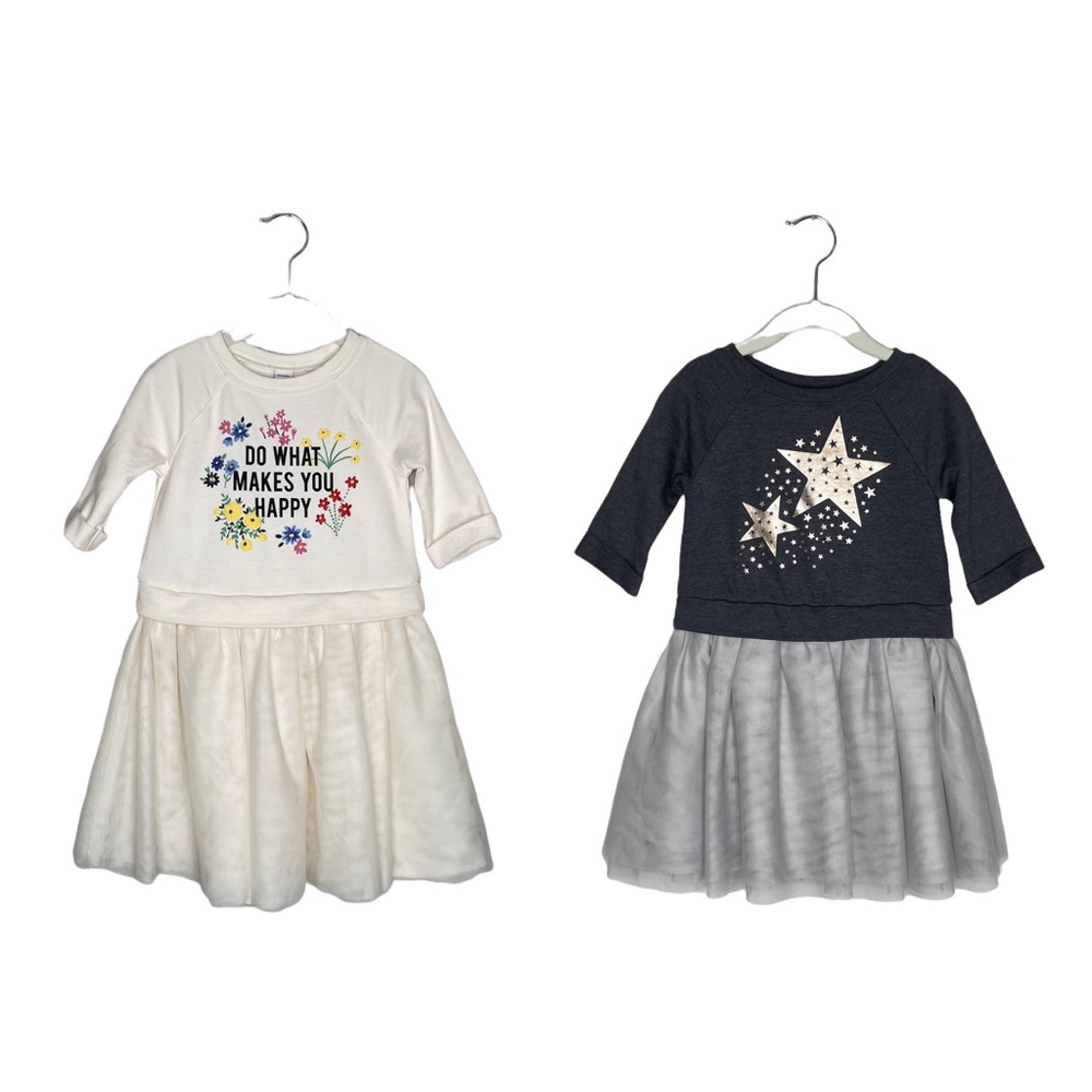 Bundle of Two Old Navy Sweatshirt Tutu Dresses 4T